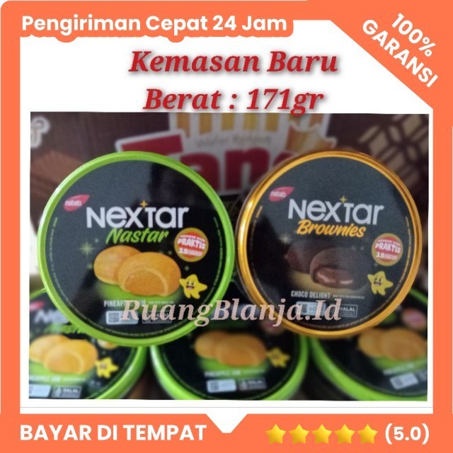 

Nabati Nextar Nastar brownies kaleng 171gr - Nextar pineapple - Nextar choco deligh