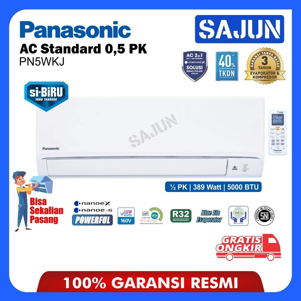 Panasonic AC Split 1/2 PK PN5-WKJ / AC Panasonic Standard 0.5 PK CS-PN5WKJ