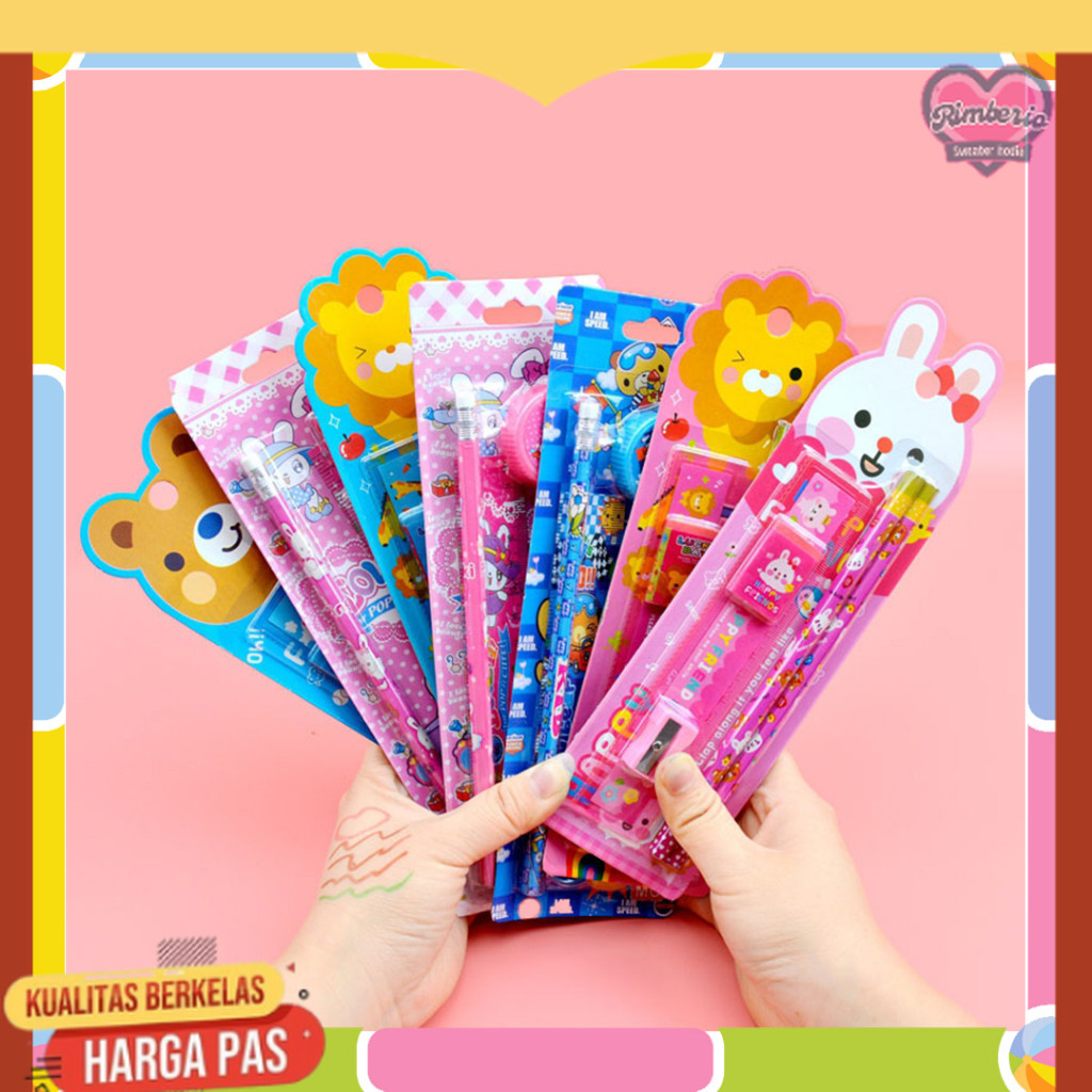 

Set pensil/set alat tulis 5pcs/BAG STY01