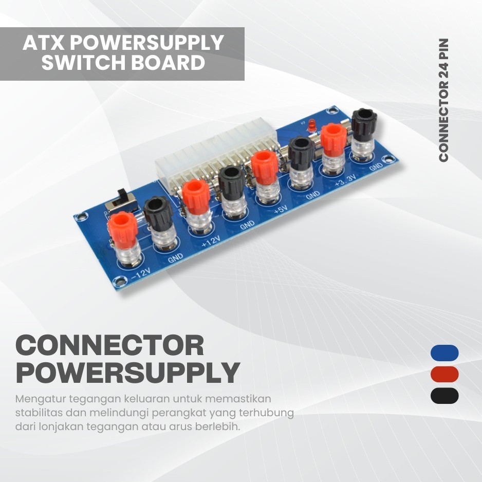 ATX 24 Pin XH-M229 Terminal Desktop Transfer Adapter Board Modul Konverter Power Supply PC