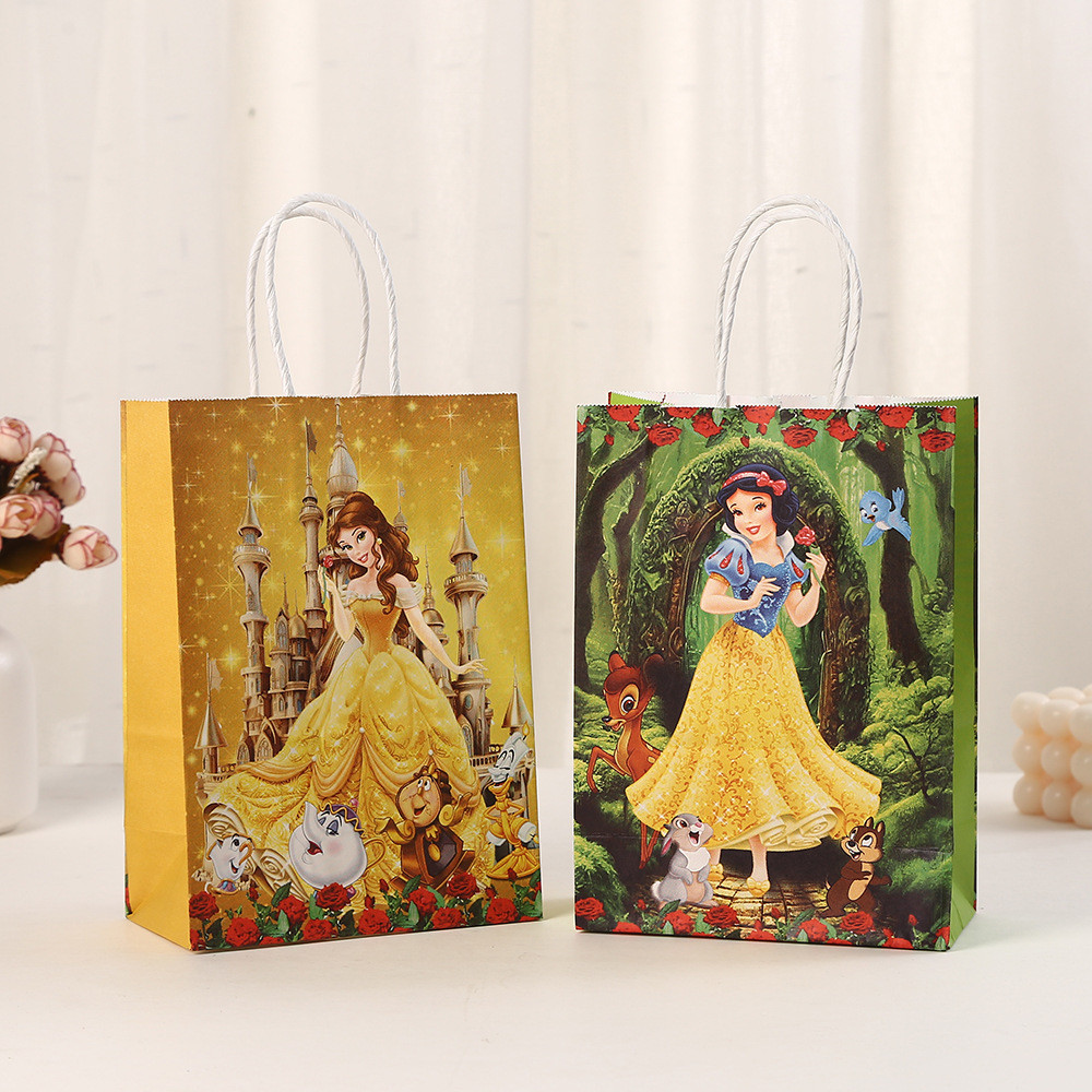 

PAPER BAG GOODIE BAG TAS KADO HADIAH GIFT HAMPERS KARAKHTER PRINCESS BELLE SNOW WHITE