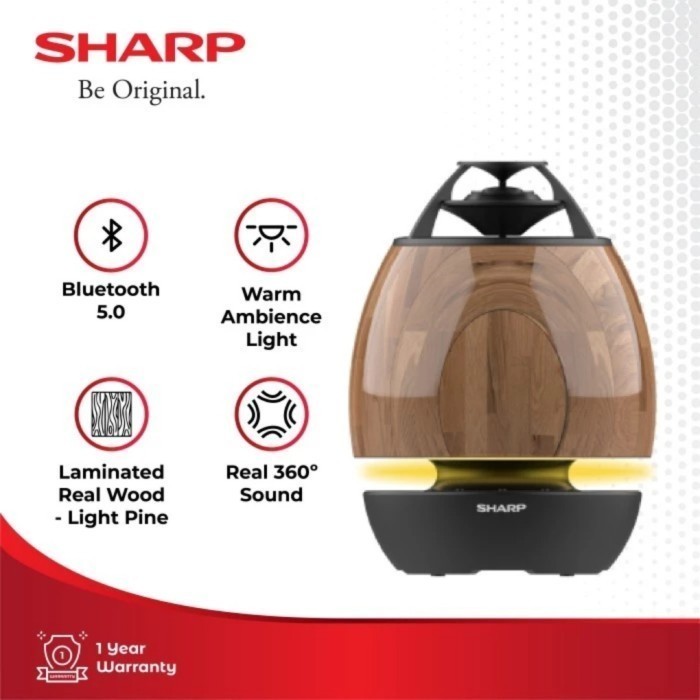 SHARP CBOX-X360 / CBOX X360 SPEAKER PORTABLE brown & white