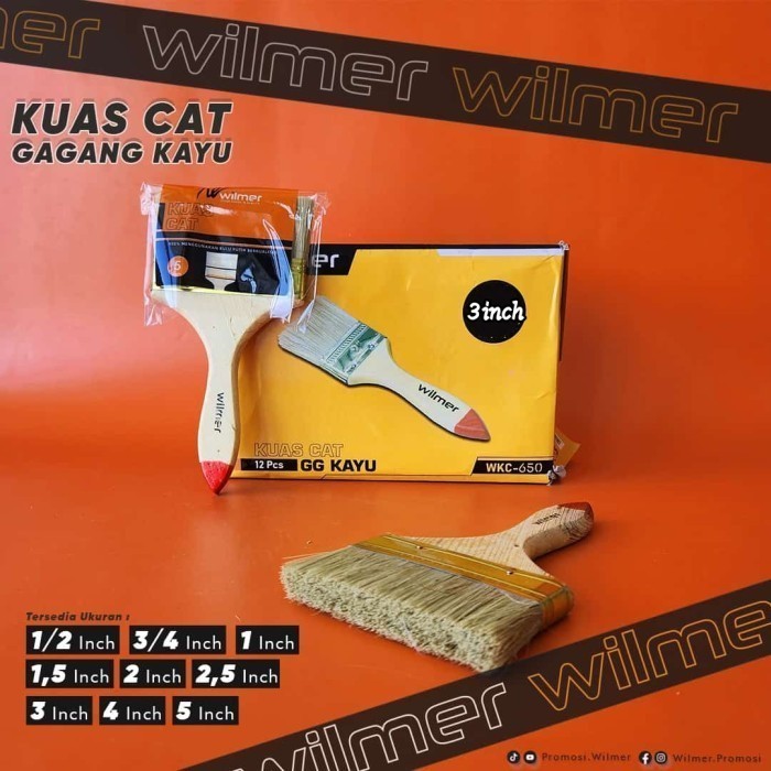 

TBL Kuas Cat Serbaguna 3 inch Kuas Tembok dinding Kuas Kayu 3inch - Wilmer
