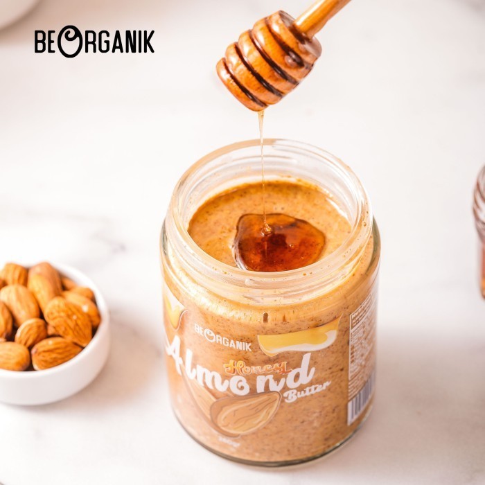 

HEMAT! Beorganik Roasted Almond Butter 260Gr (Unsweetened, Gluten Free,Vegan) - Honey