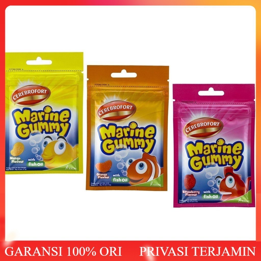 

CEREBROFORT MARINE GUMMY permen penambah kepintaran