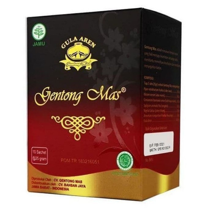 

Gentong Mas Original Minuman Herbal 100% Gula Aren Untuk Diabetes isi 10sachet