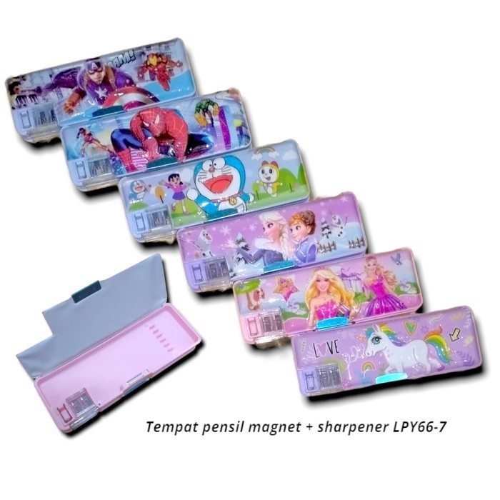 

Pencil Case Magnet Tempat Pensil+Rautan