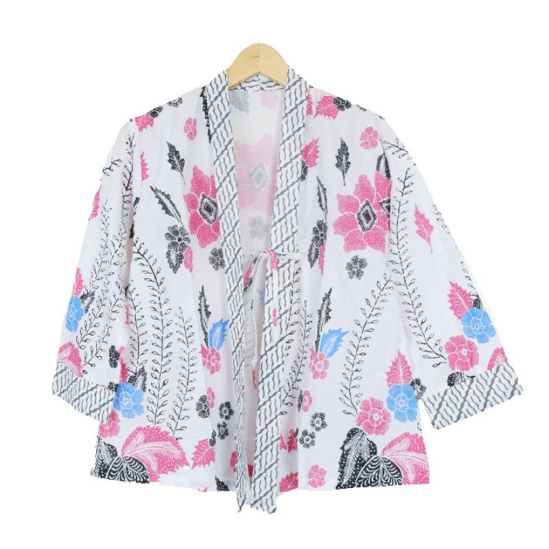 Outer Bunga Batik Katun Premium Cardigan Batik Wanita Premium