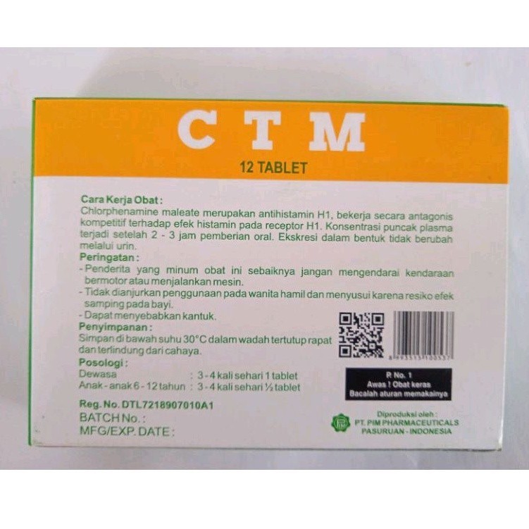 READY CTM OBAT ALERGI 12 TABLET