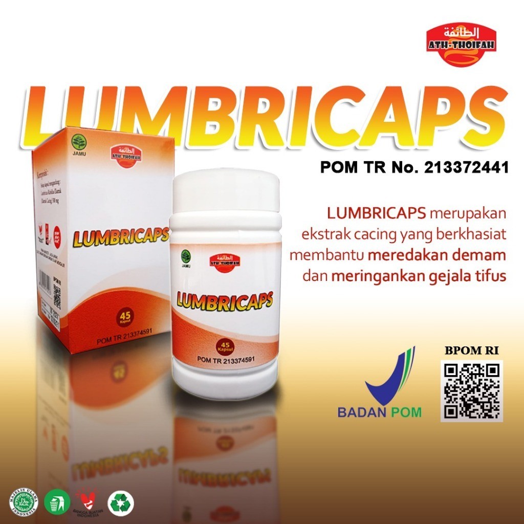 

Kapsul Cacing Tanah LUMBRICAPS Lumbricus Obat Tipes Demam Ath-Thoifah 45 Kapsul