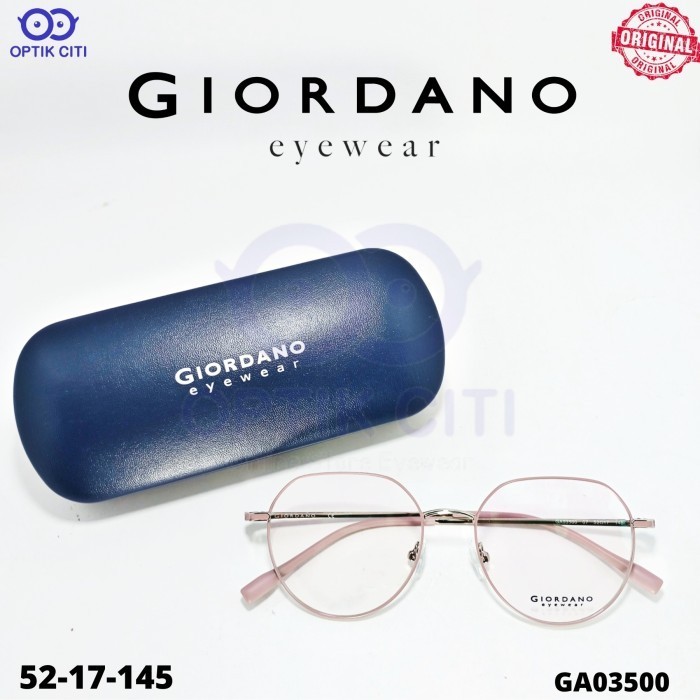 Frame Kacamata Wanita Bulat GIORDANO GA 03500 Original
