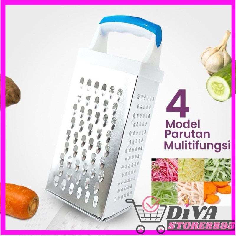 Parutan Menara 4 Sisi Stainless Steel 4 in 1 Serbaguna /parutan keju MENARA