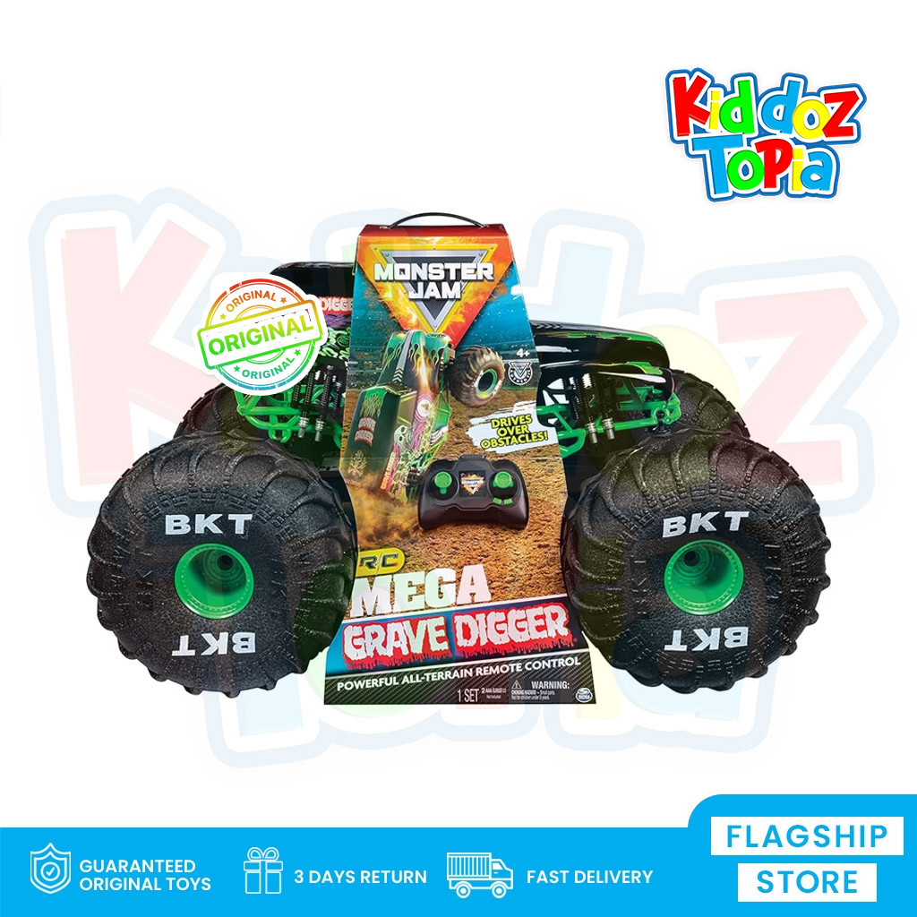 Monster Jam RC Mega Grave Digger Monster Truck All Terrain Skala 1:6