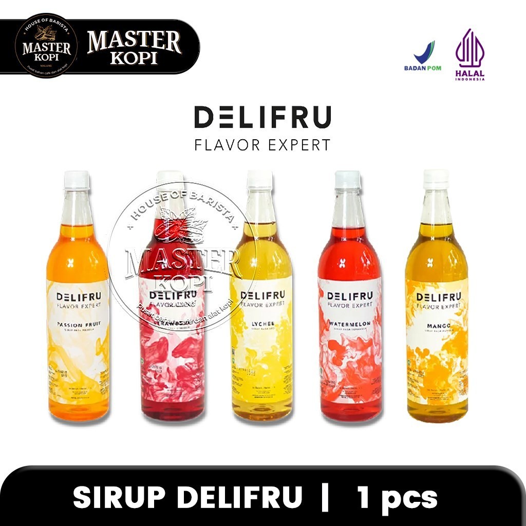 

Sirup Delifru Botol 1 Liter / Flavoured Syrup HALAL