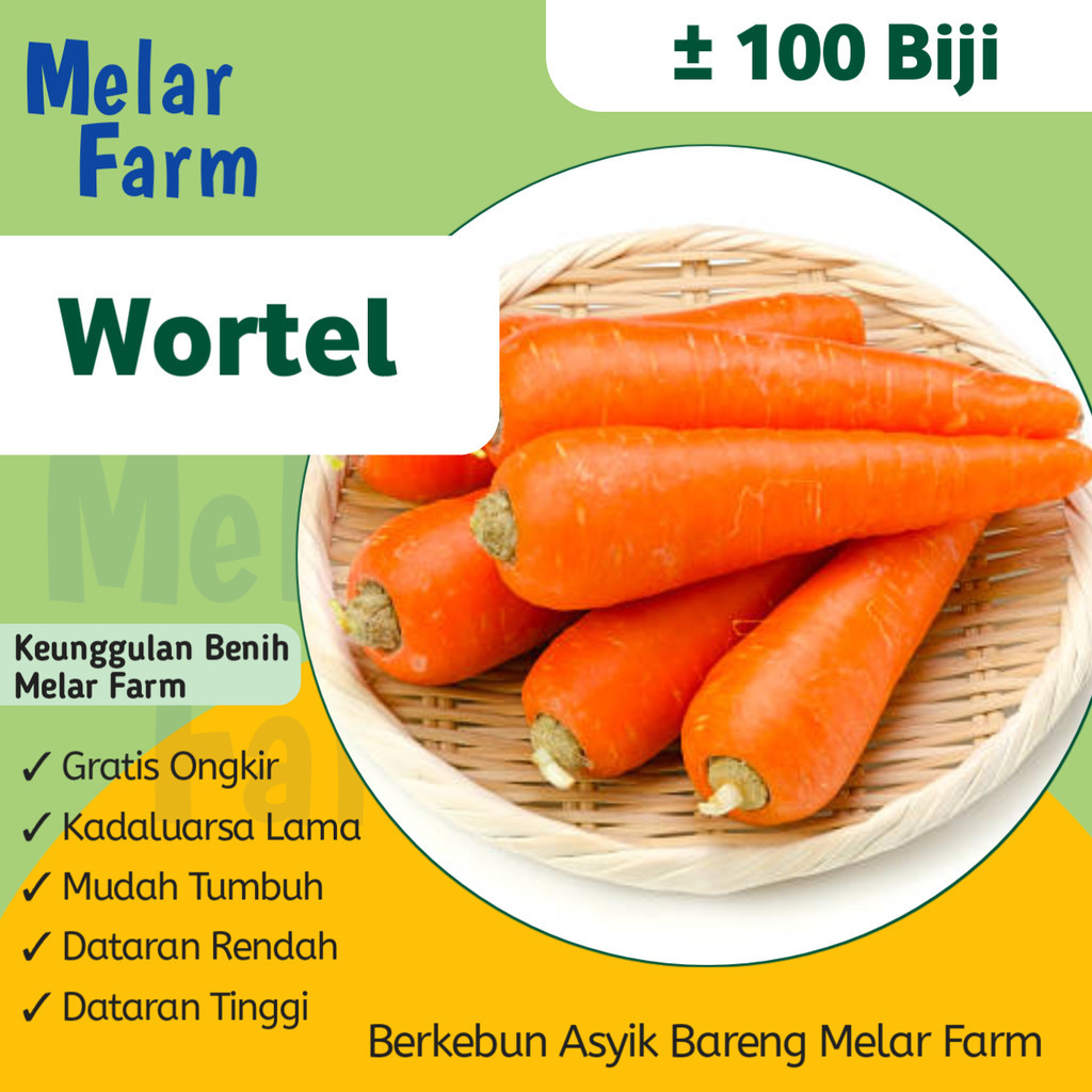 Melar Farm - 100 Bibit Sayuran Wortel Brastagi Unggul