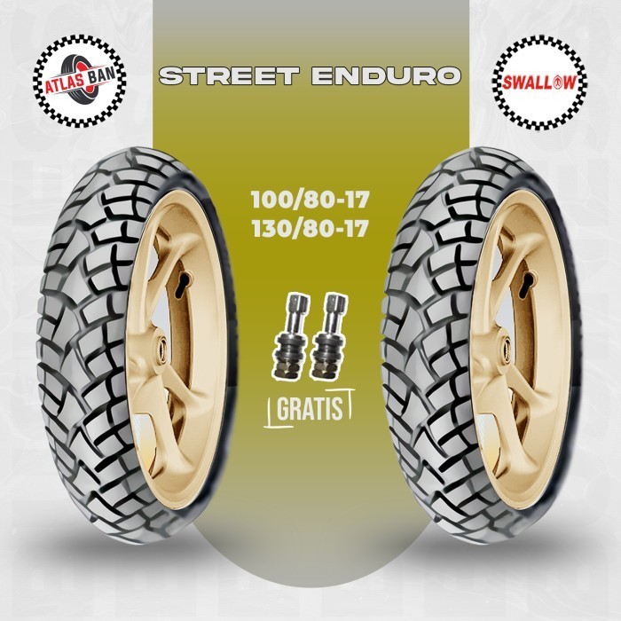 Paket Ban Tubles Motor Sport SWALLOW STREET ENDURO 100/80 - 130/80 Ring 17