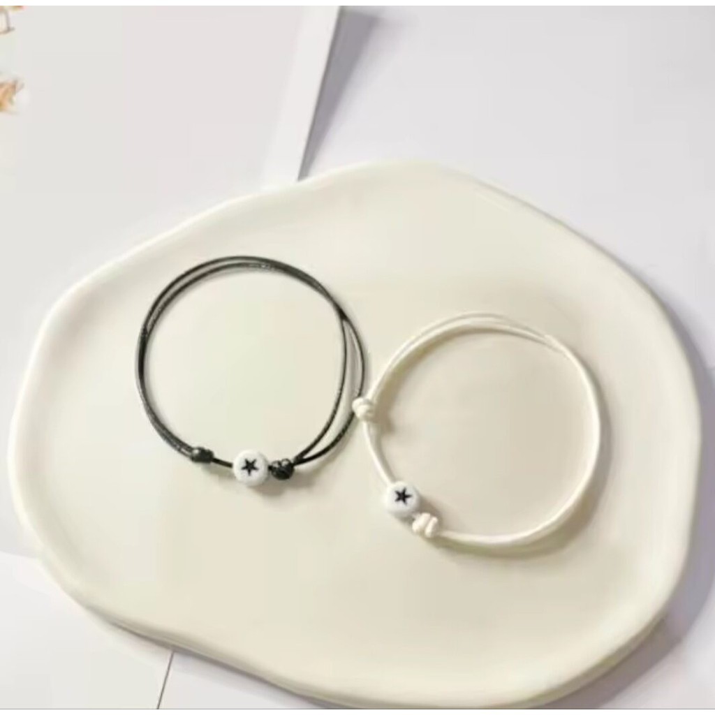 GELANG COUPLE STAR / GELANG STAR 1 SET /GELANG STAR MODEL SERUT/COUPLE MAGNET