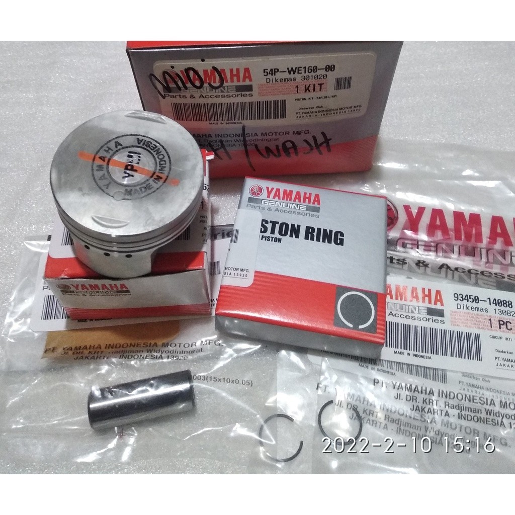 PISTON KIT PISTON RING SEHER SET MIO J MIO GT 115cc ORIGINAL YGP