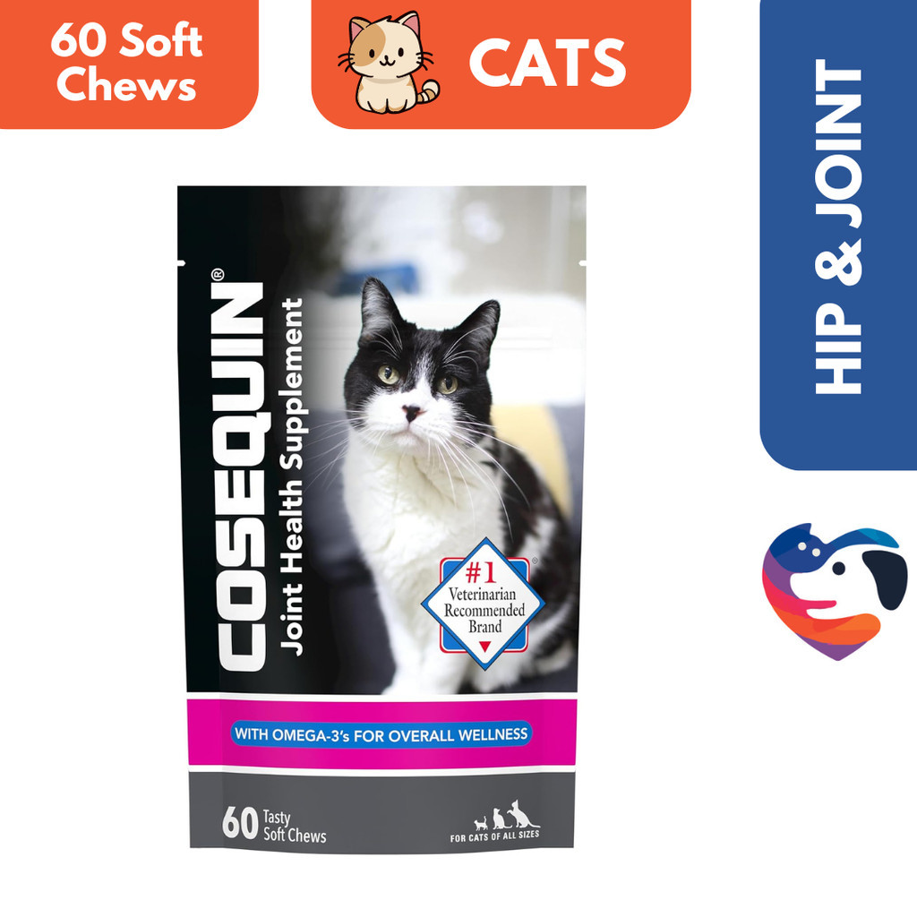 Nutramax Cosequin Joint Health Supplements Cats Omega 3 Vitamin Kucing