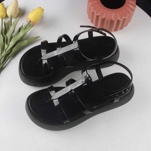 Sandal Luxury Jelly Gladiator Hak Tinggi Wedges IVEE 2026-B