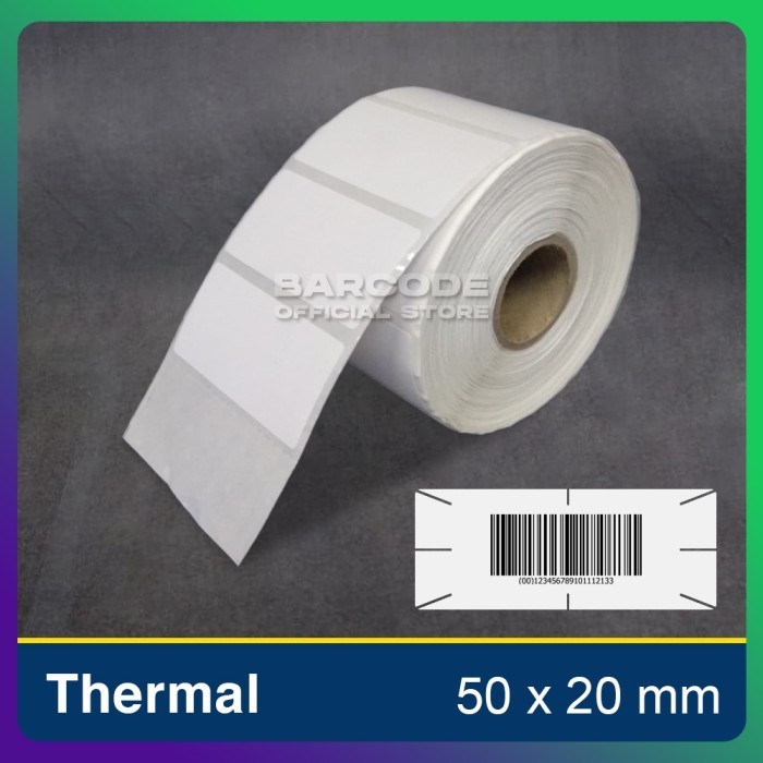 

Label Barcode 50 x 20 mm Kertas Stiker Cacah Thermal 1 Line 50x20 -TMA56