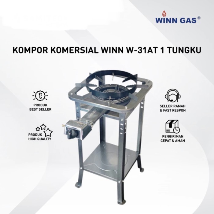KOMPOR GAS COR WINN GAS W-31 AT 31AT KAKI TINGGI 70cm KOMPOR KOMERSIL WIN GAS KOKI RESTORAN API MAWA