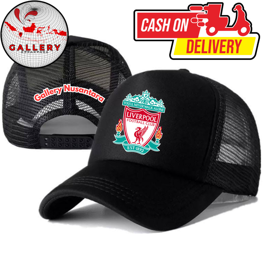 Gallery Nusantara Topi Trucker LIVERPOOL - Topi Distro LIVERPOOL Logo - Topi LIVERPOOL Premium - Top