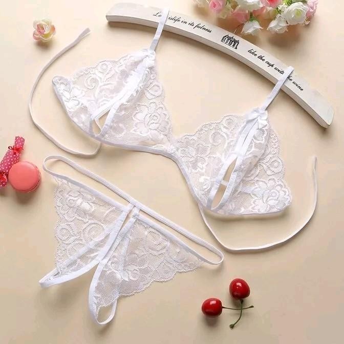 Pengiriman Cepat 1 Set Bra + Celana Dalam Lingerie Transparan Wanita Bh