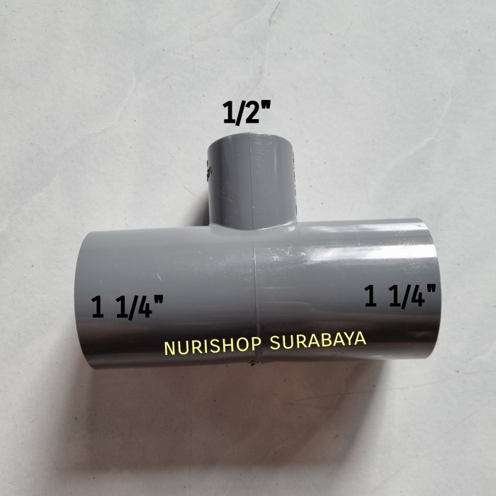 Tee pvc 1 1/4" x 1/2"/ Tee Reducer/ Tee sok pvc 1 1/4x1/2 AW RUCIKA