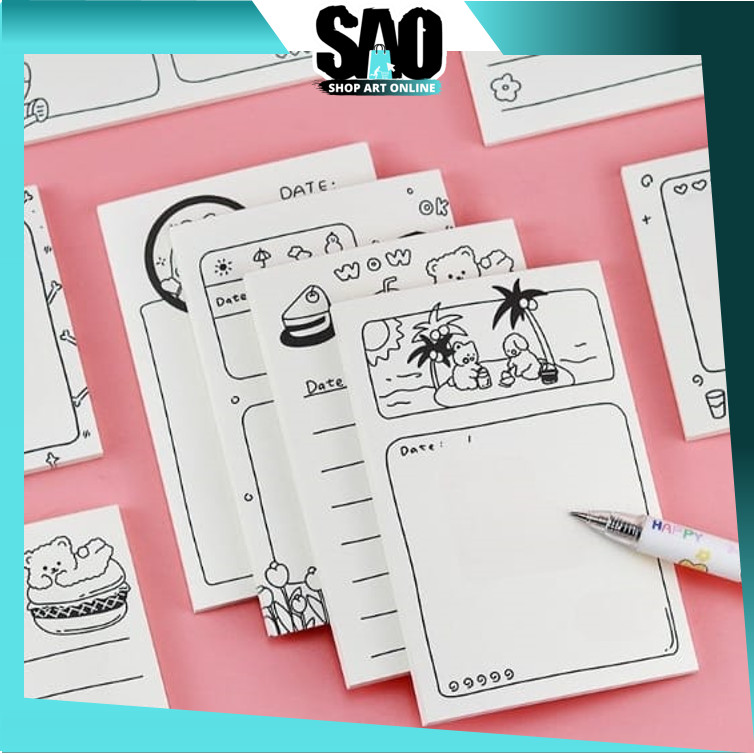 

SAO - S6272 Sticky To Do List Kartun / Memo Tempel Kartun / Memo Reminder Tempel