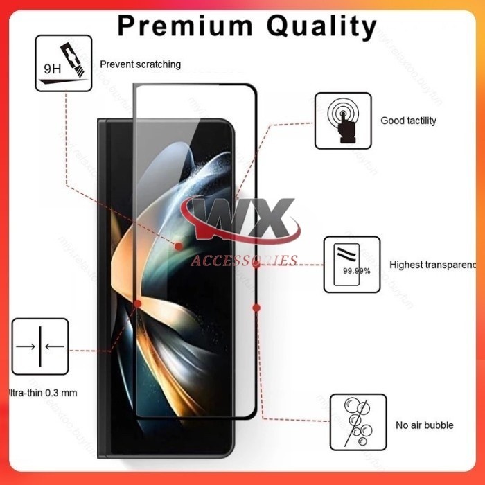 tempered glass [ samsung Z fold 7 / Z fold 6 / Z fold 5 / Z fold 4 / Z fold 3 / z fold 2  ]