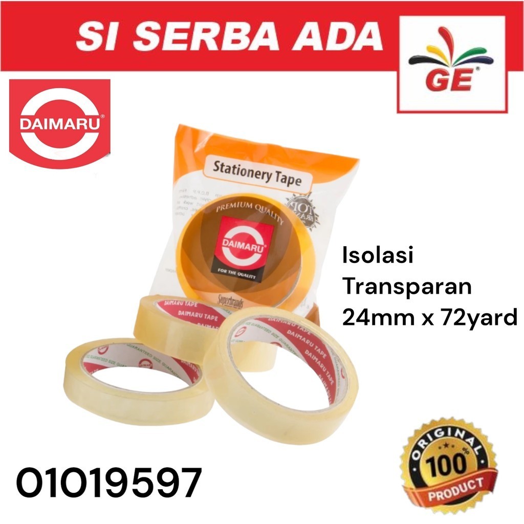 

DAIMARU Stationery Tape Transparan 24 mm x 72 Yard 01019597