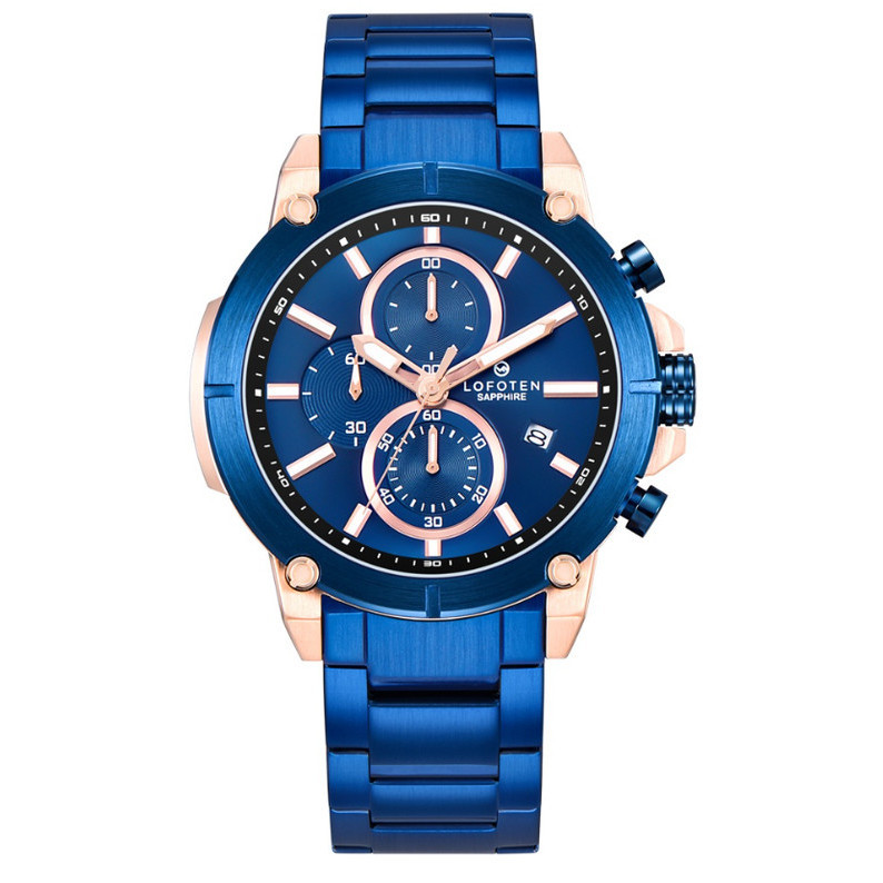 LOFOTEN Jam Tangan Analog Pria F-6522MC Stainles Steel