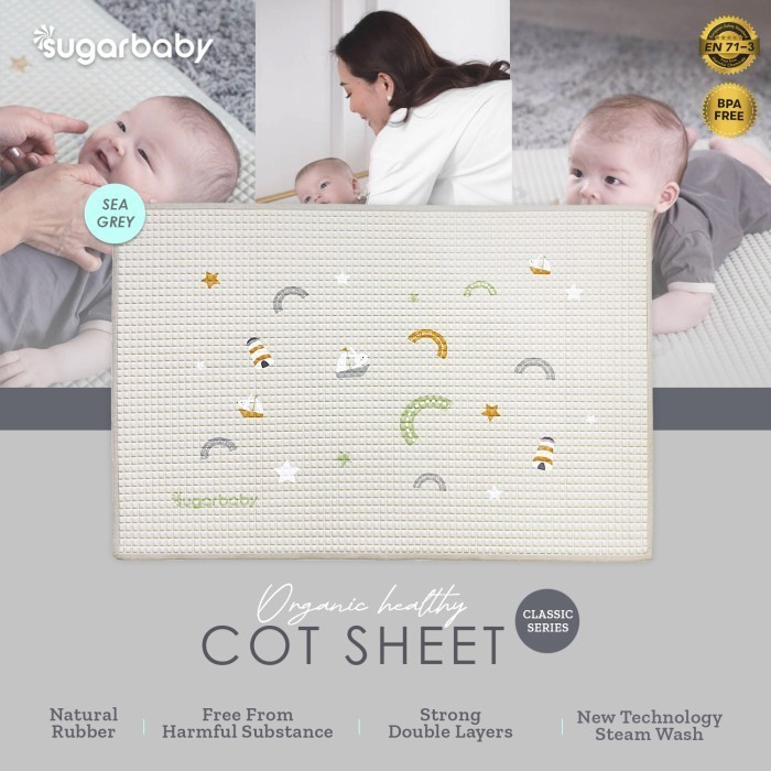 Sugar Baby Foldable Baby Playmat Sugarbaby Matras Karpet Lipat Bayi - Perlak SeaGrey