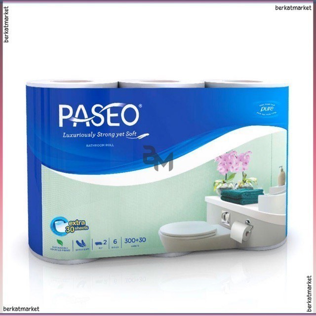 Tissue Tissu Tisu Paseo Bathroom Toilet 6 Roll Rol 3 Ply 300Pcs Jolly See U See-U Nice Livi Sheets S