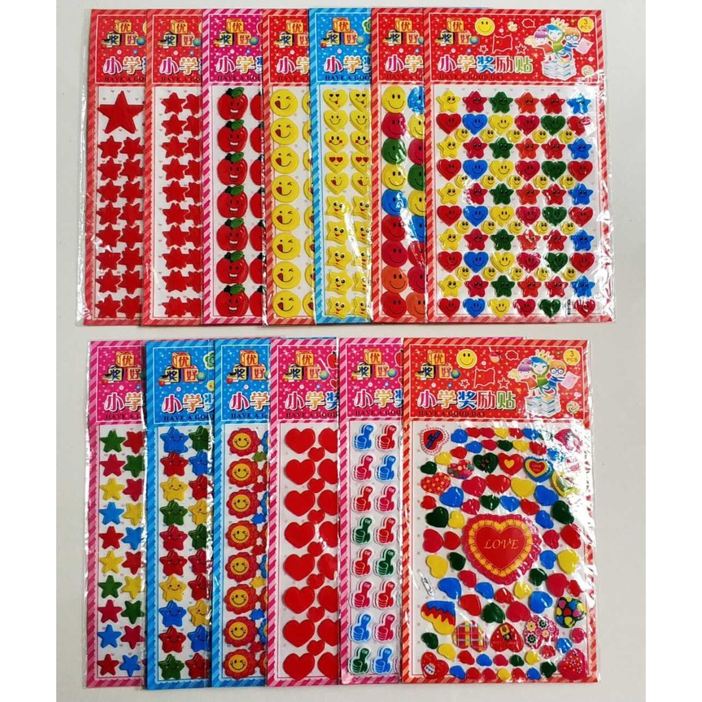 

(3 lembar) STICKER ANAK REWARD STIKER BINTANG SMILE STAR