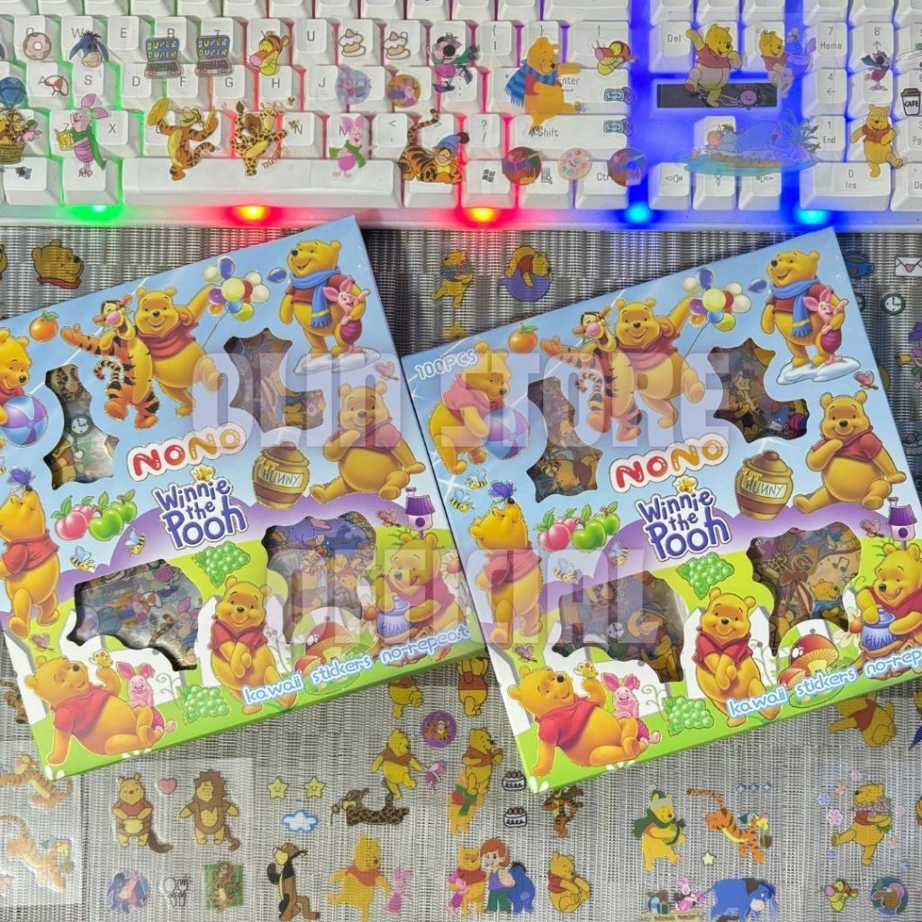 

[RF] Sticker Nono Viral Winnie The Pooh Stiker Kartun Lucu Isi 100 Lembar