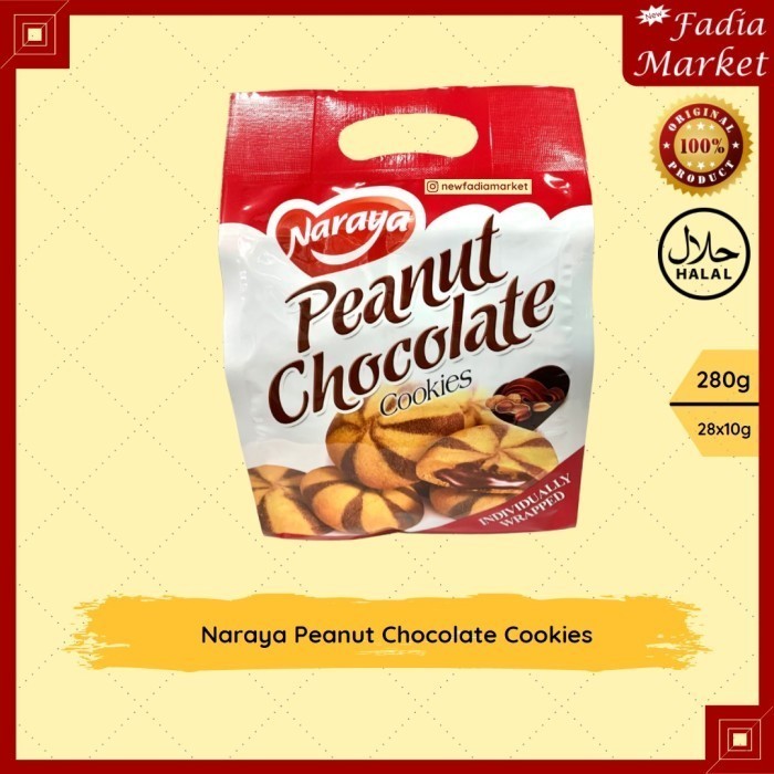 

Naraya Peanut Chocolate Cookies (Cookies Coklat Kacang) 28x10g