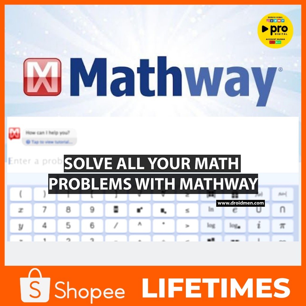 Mathway Premium Account Math Solver