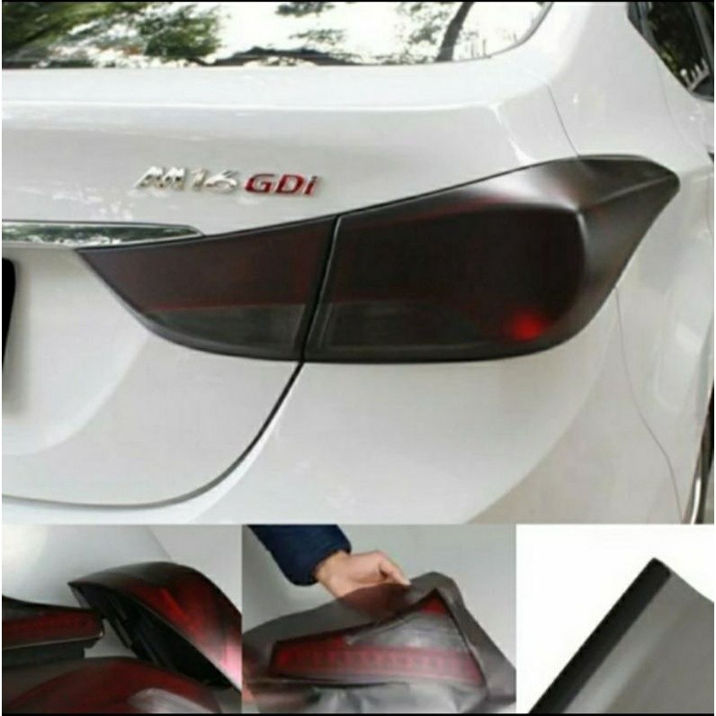 Sticker Stiker Lampu Smoke Hybrid Hitam Transparan Doff Transparan Hitam Doff