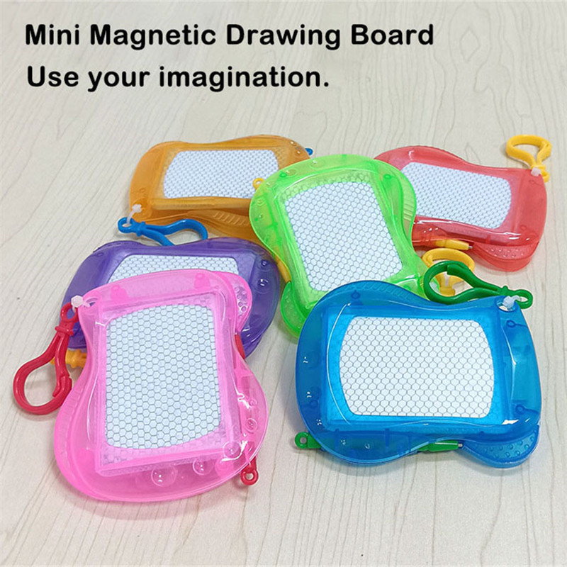 

Random Mini Magnetic Drawing Board for Kids Backpack Keychain Clip Drawing Boards Erasable Doodle Sketch and Writing Pad