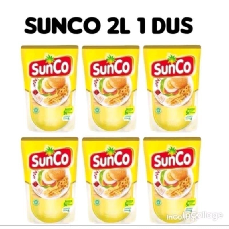 

Sunco minyak goreng 2liter isi 6 pcs/dos MURAH