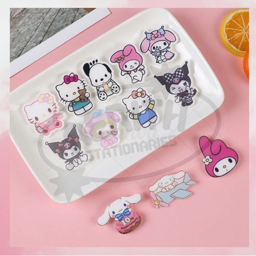 AS PROMO Bros Karakter Kartun Cat Bunny Cartoon Lucu Murah Bros Pin tas Gaya Jepang Korea Anak (SR)