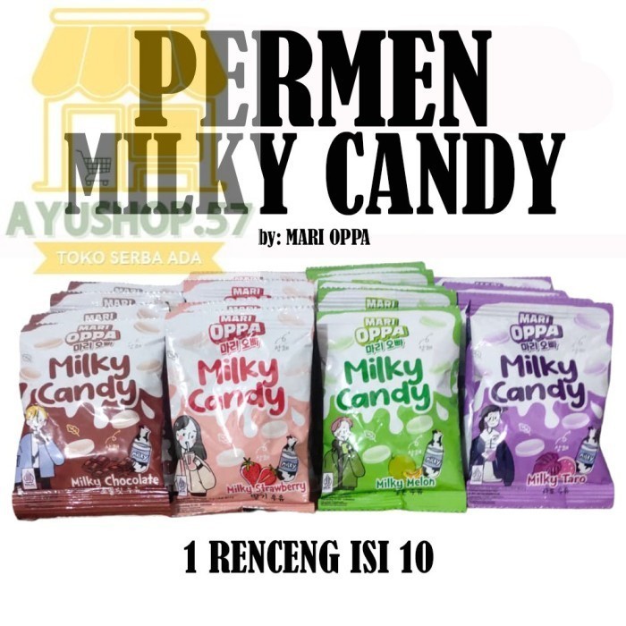 

PERMEN MARI OPPA MILKY CANDY RENCENG ISI 10 - CHOCOLATE - AYUSHOP57