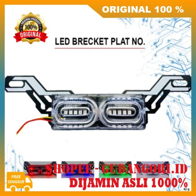 Lampu LED Plat Nomor Lampu Variasi LED Breket Plat Nomer Lampu Plat Nomor Motor ORIGINAL