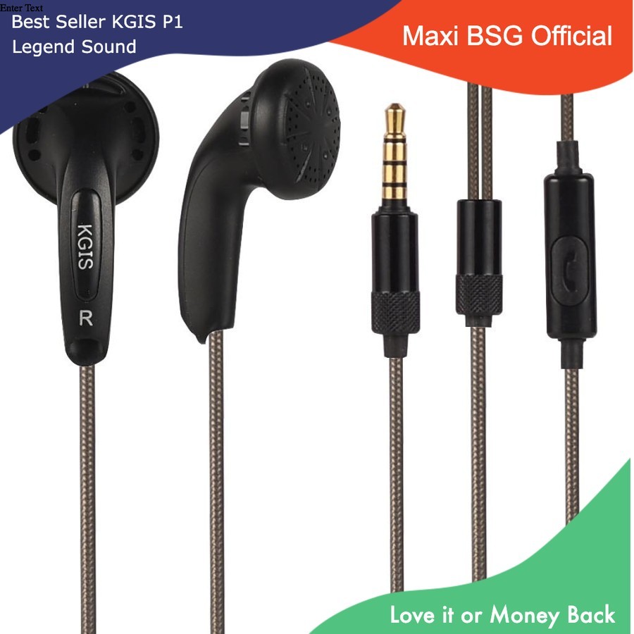 Highly Recommended KGIS P1 HiFi Sound Bass Earphone Durable Custom HiFi Cable Headset