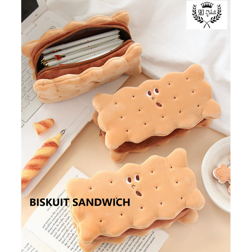 

Tempat pensil kain Kotak pensil Pencil case karakter roti french toast - BISCUIT