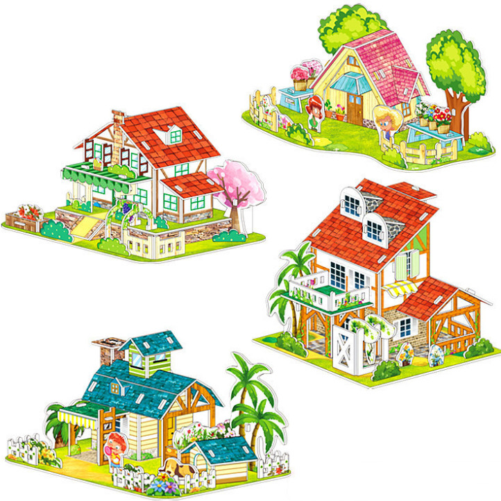 NEW RESELLER WELCOME - 6354 DIY PUZZLE PAPER HOUSE / MAINAN PUZZLE KERTAS 3D / 3D PAPER HOUSE DIY /