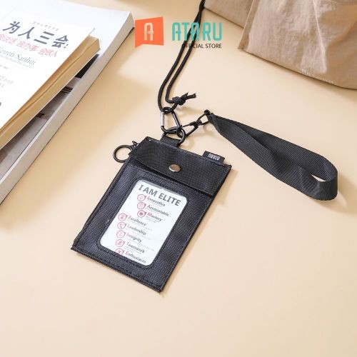Ataru Holder Id Card Slim Lanyard Card Holder Tempat Simpan Kartu Id Card Holder Polos Tempat Kartu