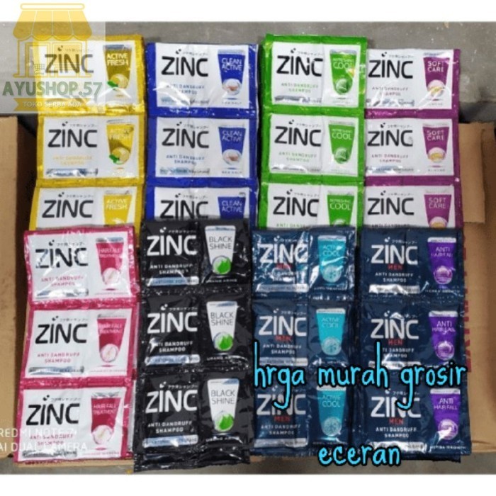 

Shampoo Zinc [10mLx12's/Renceng] - AYUSHOP57